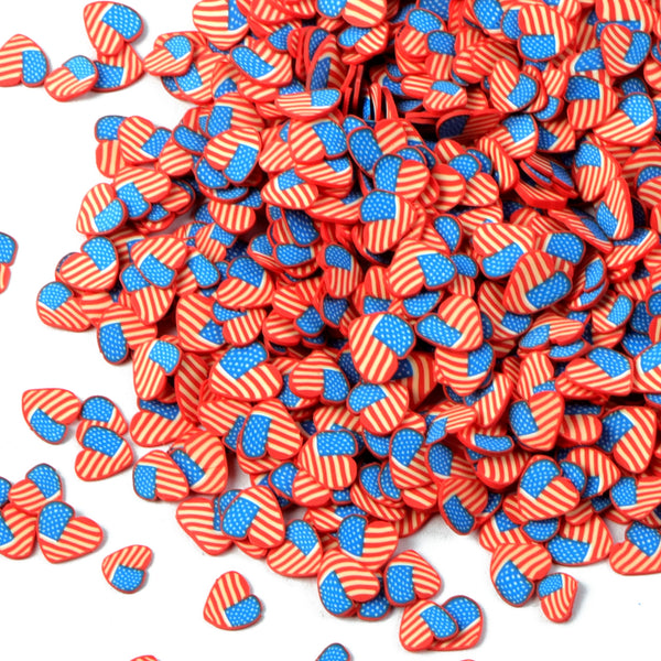 USA Flag,Fourth of July,Independence Day Soft Polymer Clay Charms,Nail Decorations Happy Holiday Manicure Design Nail Supplies For Professionals Accessories