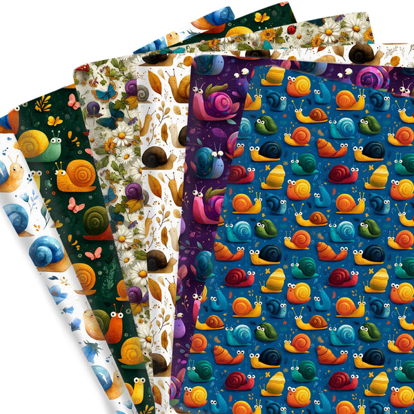 1pc snails Series Pattern Quilting Fabric-17.7x19.68inch(45x50cm) Polyester Craft Fabrics DIY Handmade Projects Doll Clothes Fabric Precut For Patchwork Craft(108gsm)