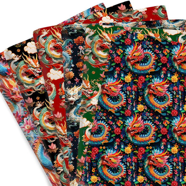 1pc dragon Series Pattern Quilting Fabric-17.7x19.68inch(45x50cm) Polyester Craft Fabrics DIY Handmade Projects Doll Clothes Fabric Precut For Patchwork Craft(108gsm)