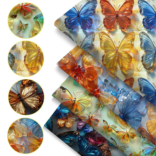 1Pc butterfly series Quilting Fabric-17.7x19.68inch(45x50cm) Polyester Craft Fabrics DIY Handmade Precut For Patchwork Craft