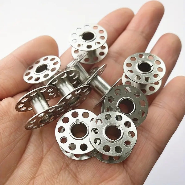 2pcs Stainless Steel Sewing Machine Bobbin Spools - Metal Bobbins for Brother Sewing Machine, Sewing Craft Tools, Durable and Corrosion-Resistant Accessories for Smooth Sewing Experience