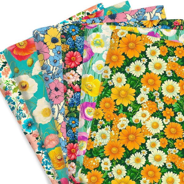 1pc flower Series Pattern Quilting Fabric-17.7x19.68inch(45x50cm) Polyester Craft Fabrics DIY Handmade Projects Doll Clothes Fabric Precut For Patchwork Craft(108gsm)