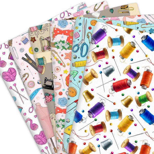 1pc Tailor Button Tailoring machine Series Pattern Quilting Fabric-17.7x19.68inch(45x50cm) Polyester Cotton Craft Fabrics DIY Handmade Projects Doll Clothes Fabric Precut For Patchwork Craft(108gsm)