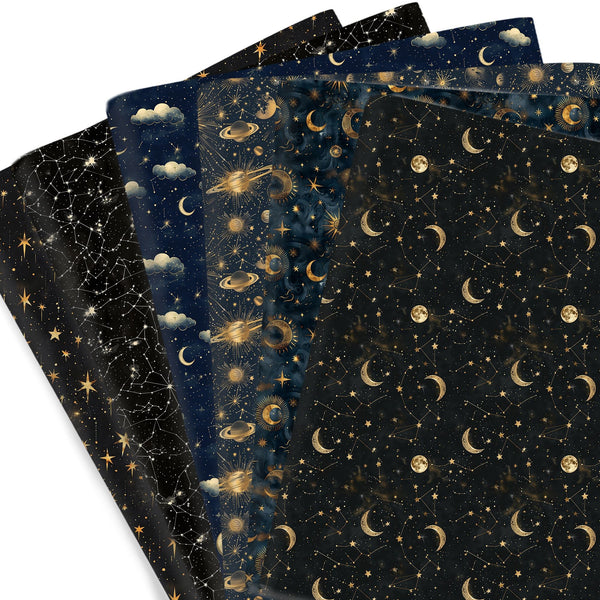 1pc Planet Solar System Galaxy Series Pattern Quilting Fabric-17.7x19.68inch(45x50cm) Polyester Craft Fabrics DIY Handmade Projects Doll Clothes Fabric Precut For Patchwork Craft(108gsm)