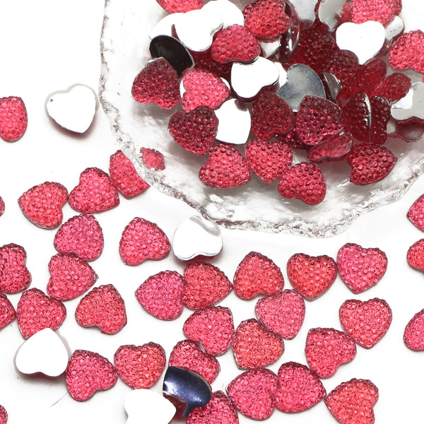 10Pcs Love Heart Shaped Acrylic Charms Transparent Resin,3D Flatback Resin Cabochons for DIY Jewelry, Earrings, Bracelets, Keychains, Festive Decor, Homemade Gifts, Phone Cases, Water Bottles, Hair Accessories - Crafting Accessories