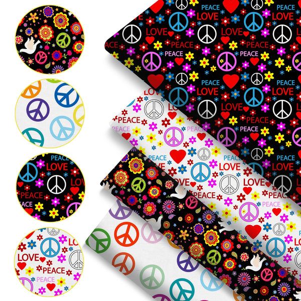 1pc peace Series Pattern Quilting Fabric-17.7x19.68inch(45x50cm) Polyester Craft Fabrics DIY Handmade Projects Doll Clothes Fabric Precut For Patchwork Craft(108gsm)