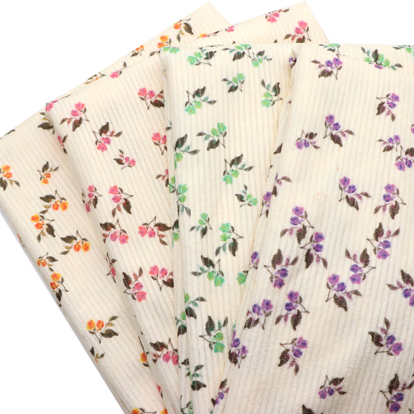 1Pc 59x19.68inch(150x50cm) flower Corduroy Fabric Velvet Stripe Fabric - Soft & Durable Polyester Material, Pre-Cut for DIY Sofa Covers & Handmade Projects